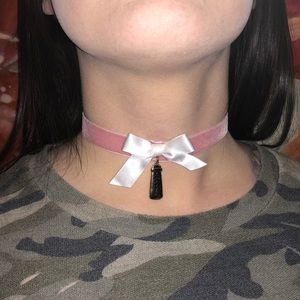 Melanie Martinez Pink Velvet Choker